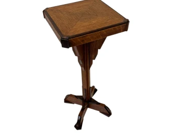 Art Deco Amsterdamse School Petite Pedestal Table, 1920s